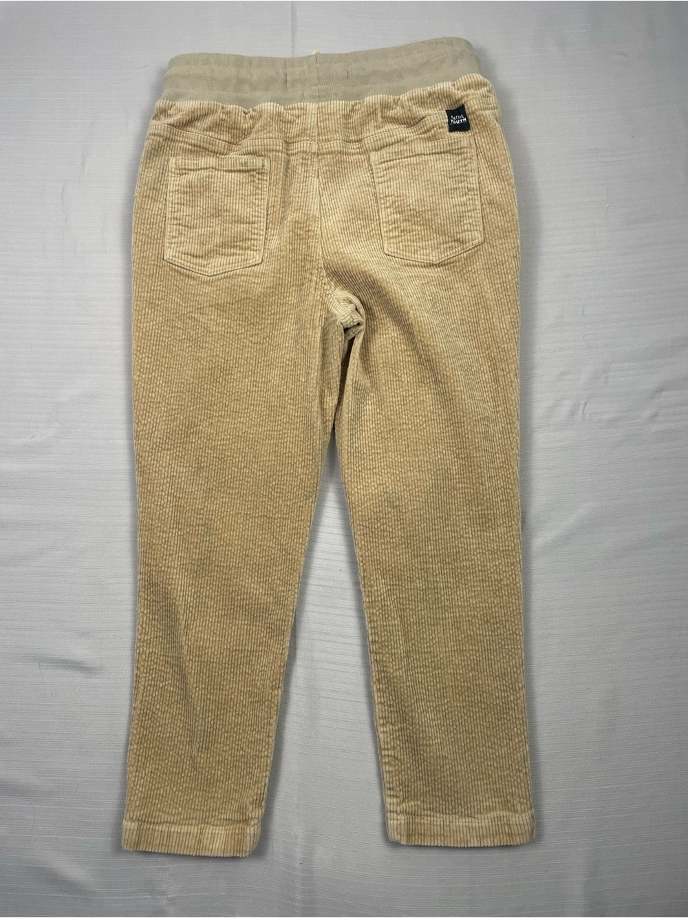 Native Youth Jersey Corduroy Jogger Pants - Taupe Brown (Shrunk to Kids 10/12) - Picture 7 of 9